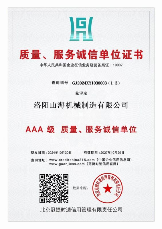 質(zhì)量、服務(wù)誠信單位證書